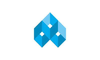 blue cube with arrows