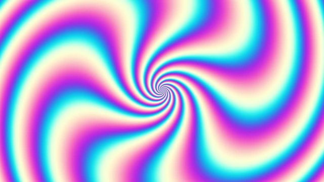 Endless spinning futuristic Spiral. Simple colors spiral. Seamless looping footage. Abstract helix.