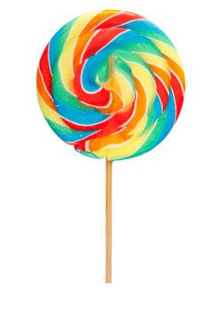 Colorful bright lolipops