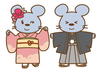 年賀 ねずみ 正月_2