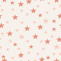 Seamless Pattern With Stars. Scandinavian Style.