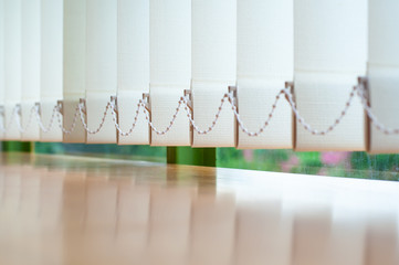 Vertical blind for the office room decoration.