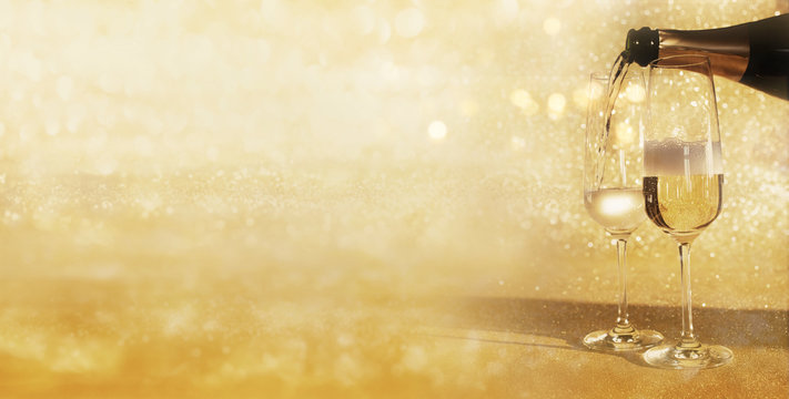 Pouring champagne