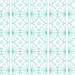 Geometric seamless pattern. Art deco modern background in blue color.