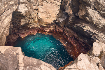 sea cave on the coast of Tenerife, Canary Islands, Spain