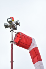 A wind gauge shot against outcast sky