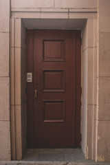 old wooden door in the town