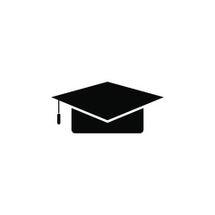 Graduation cap icon design isolated on white background. Vector illustration