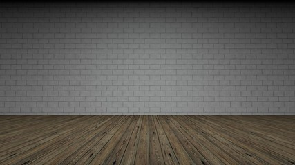 3d rendering of a brick wall frontal view studio