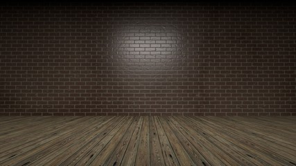 3d rendering of a brick wall frontal view studio