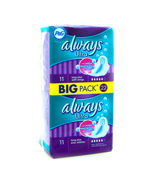 Allways Ultra Sanitary Pads on a white background