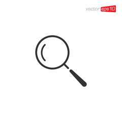 Magnifying Glass Icon Design Vector