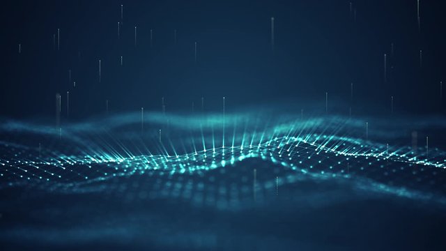 Technology digital wave background concept.