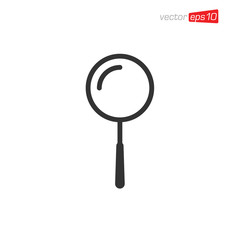 Magnifying Glass Icon Design Vector
