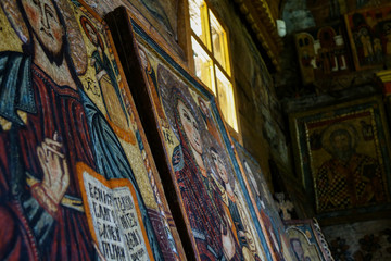 Fototapeta na wymiar Wooden church monument UNESCO from Rogoz (Maramures, Transylvania, Romania) 