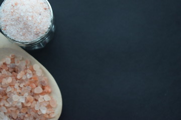 Himalayan Pink Rock Salt Black Background