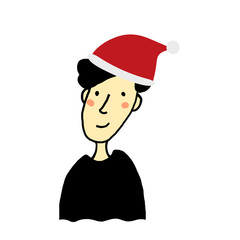 クリスマス帽子のお兄さん10 パーマヘア