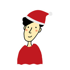 クリスマス帽子のお兄さん10b パーマヘア