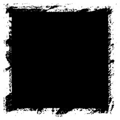 Grunge background black rectangular isolated on white background