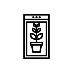 growth outline icon. vector illustration. Isolated on white background.