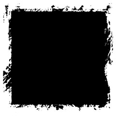 Grunge background black rectangular isolated on white background