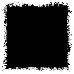 Grunge background black rectangular isolated on white background