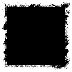 Grunge background black rectangular isolated on white background