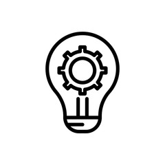 idea outline icon. vector illustration. Isolated on white background.