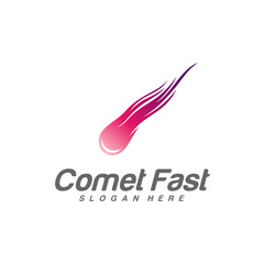Comet Logo Vector, Comet Logo Design Template, Icon Symbol, Illustration