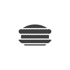 Pie cake vector icon. filled flat sign for mobile concept and web design. Thanksgiving cake glyph icon. Bakery symbol, logo illustration. Vector graphics