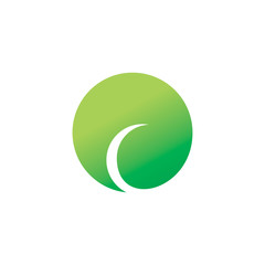 Fototapeta premium color circle green line logo design