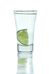 detail of tequila shot