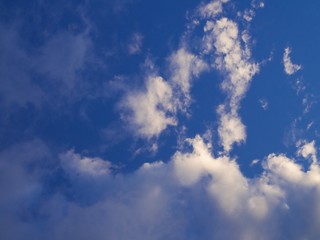 Beautiful blue sky with white cloud.