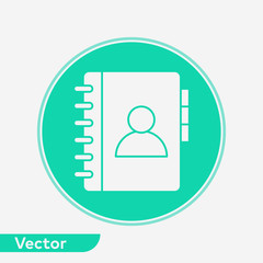 Phone book vector icon sign symbol