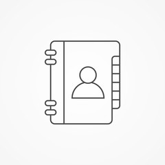 Phone book vector icon sign symbol