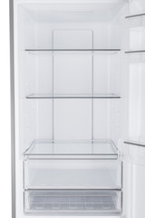 Refrigerator Isolated on White Background. Modern Kitchen and Domestic Major Appliances