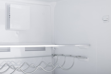 Refrigerator Isolated on White Background. Modern Kitchen and Domestic Major Appliances