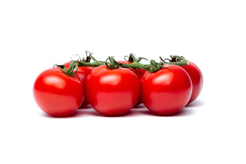 cherry tomatoes on a white background