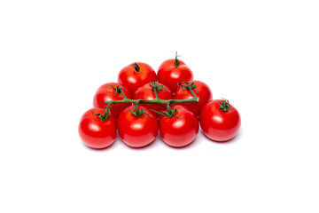 cherry tomatoes on a white background