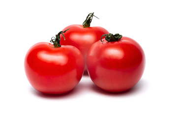cherry tomatoes on a white background