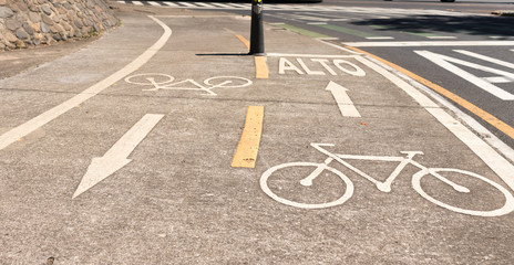 Fototapeta premium bicycle road sign