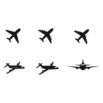 airplane icon set, vector illustration sign