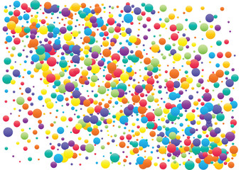 Festive color round confetti background. Abstract frame confetti texture for holiday, postcard, poster, website, carnivals, birthday and children's parties. Cover confetti mock-up. Wedding card layout