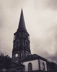 old church on a cloudy day