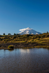 Cotopaxi volcano in clear sky