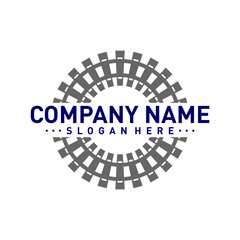 Railroads Logo Design Vector, Railroads Design Template, Icon Symbol, Illustration
