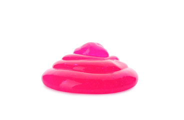 Pink slime isolated on white. Antistress toy