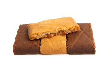 fruit jam cookies isolated