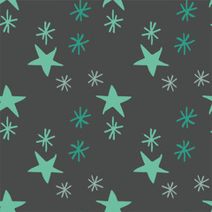 christmas star tree seamless repeat pattern