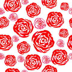 Seamless watercolor pattern with roses.